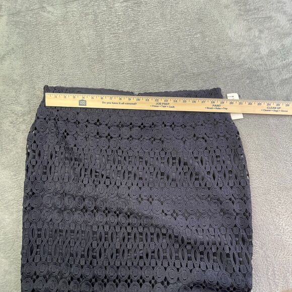 Lane Bryant Navy Blue Guipure Embroidered Lace Overlay Skirt Sz 18 NWT Workwear - Picture 9 of 14